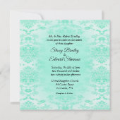 Invitation de Mint Green Mariage damassé (Devant)