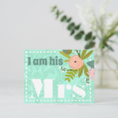 Invitation de Mint Mariage damassé moderne (Debout devant)