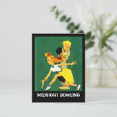 Invitation de minuit de Leag de rétro de bowling (Debout devant)