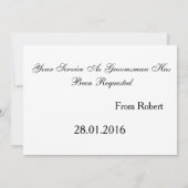 Invitation de mise en tenue de fond blanc (Dos)