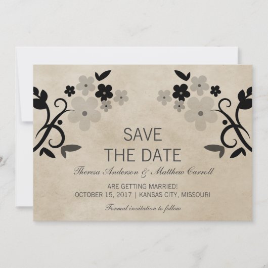 Invitation de mise en vente à la date grise douce  (Devant)