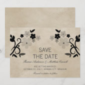 Invitation de mise en vente à la date grise douce  (Devant / Derrière)