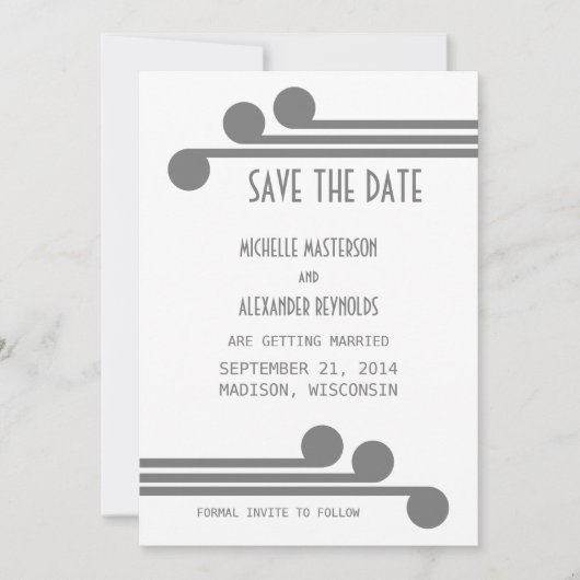 Invitation de mise en vente chic et simple grise (Devant)