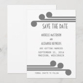 Invitation de mise en vente chic et simple grise (Devant / Derrière)