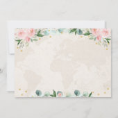 Invitation De Miss À Mme Pink Floral Fête des mariées Voyage (Dos)