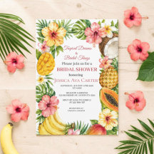 De Miss à Mrs Fête de Mariage Fruits Tropicaux 