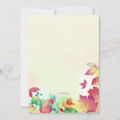 Invitation de Misty Fall (Dos)