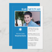 Invitation de Mitzvah de barre (Devant / Derrière)