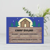 Invitation de Mitzvah de barre de bat mitzvah de (Debout devant)