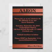 Invitation de Mitzvah de barre de cercles (Devant)