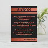 Invitation de Mitzvah de barre de cercles (Debout devant)