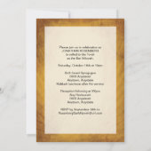 Invitation de Mitzvah de barre de hip hop (Dos)