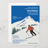 Invitation de Mitzvah de barre de station de (Devant / Derrière)