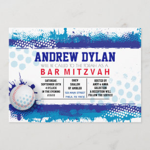 Invitation de Mitzvah de barre d'ÉCLABOUSSURE de