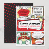 Invitation de Mitzvah de barre d'IMAGINAIRE de (Devant / Derrière)