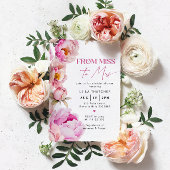 Invitation De Mlle à Mme douche nuptiale rose vif
