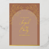 Invitation de Mocha Mariage Foil (Recto)