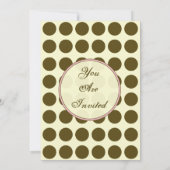 Invitation de mode à pois bruns (Dos)