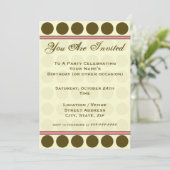 Invitation de mode à pois marron (Debout devant)