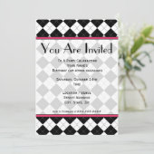 Invitation de mode Black Argyle (Debout devant)