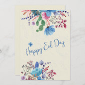 Invitation de modèle bleu clair Aquarelle (Devant / Derrière)