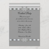Invitation de modèle de cocktail Silver & Black