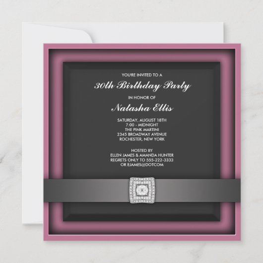 Invitation de modèle de fête d'anniversaire à numé (Devant)
