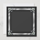 Invitation de modèle de fête d'anniversaire noir (Dos)