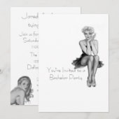 Invitation de modèle de fête d'enterrement de vie  (Devant / Derrière)