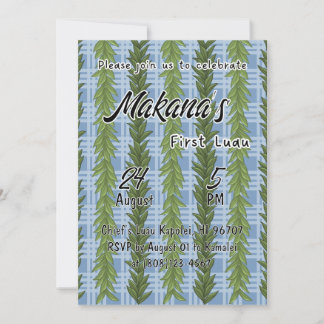 Invitation de modèle de Luau pour le premier anniv
