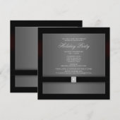 Invitation de modèle de soirée Corporate Black Tie (Devant / Derrière)