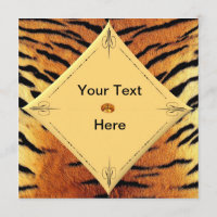 Invitation de modèle de tigre
