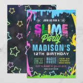 Invitation de modèle modifiable de fête d'annivers (Devant / Derrière)