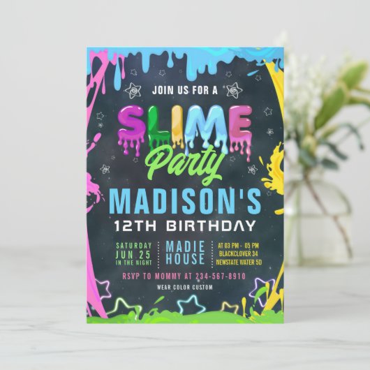 Invitation de modèle modifiable pour fête d'annive (Debout devant)