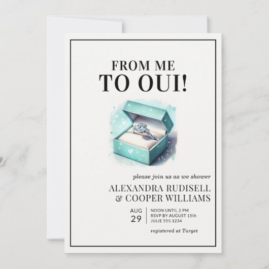 INVITATION DE MOI À OUI | FÊTE DES MARIÉES (Devant)