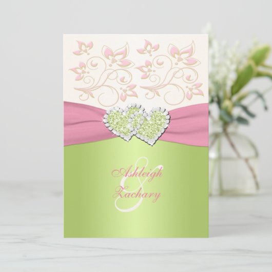 Invitation de monogramme de coeurs jointive par (Debout devant)