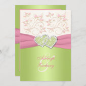 Invitation de monogramme de coeurs jointive par (Devant / Derrière)