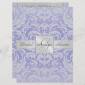 Invitation de monogramme de Fête de la mariée de (Devant / Derrière)