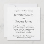 Invitation de Monogramme Mariage damassé (Dos)