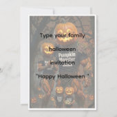 Invitation de Monster Bash de citrouille effrayant (Dos)