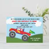 Invitation de monster Truck - Boys Anniversaire (Debout devant)