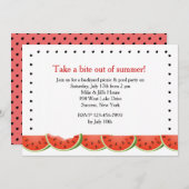 Invitation de morsure de pastèque (Devant / Derrière)