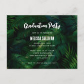 Invitation de Motif Feuille Dark Green (Devant)