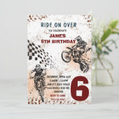 Invitation de moto tout-terrain Fête d'anniversair (Debout devant)