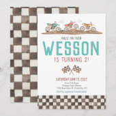 Invitation de moto tout-terrain, Invitation de mot (Devant / Derrière)