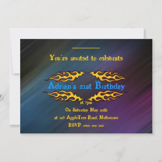 Invitation de motocyclette (Dos)