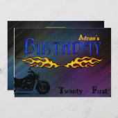 Invitation de motocyclette (Devant / Derrière)