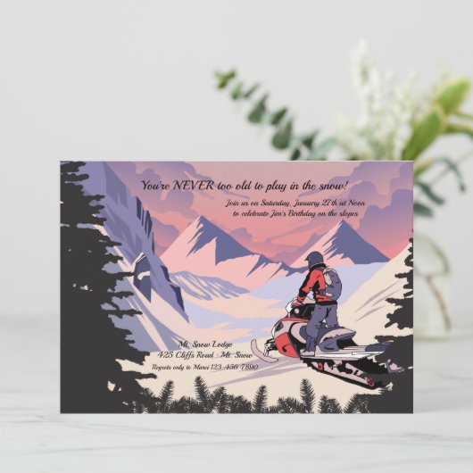 Invitation de motoneige (Debout devant)