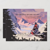 Invitation de motoneige (Devant / Derrière)