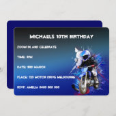 invitation de motorcross (Devant / Derrière)